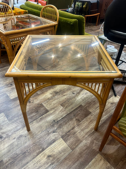 2. Square Cane Dining Table