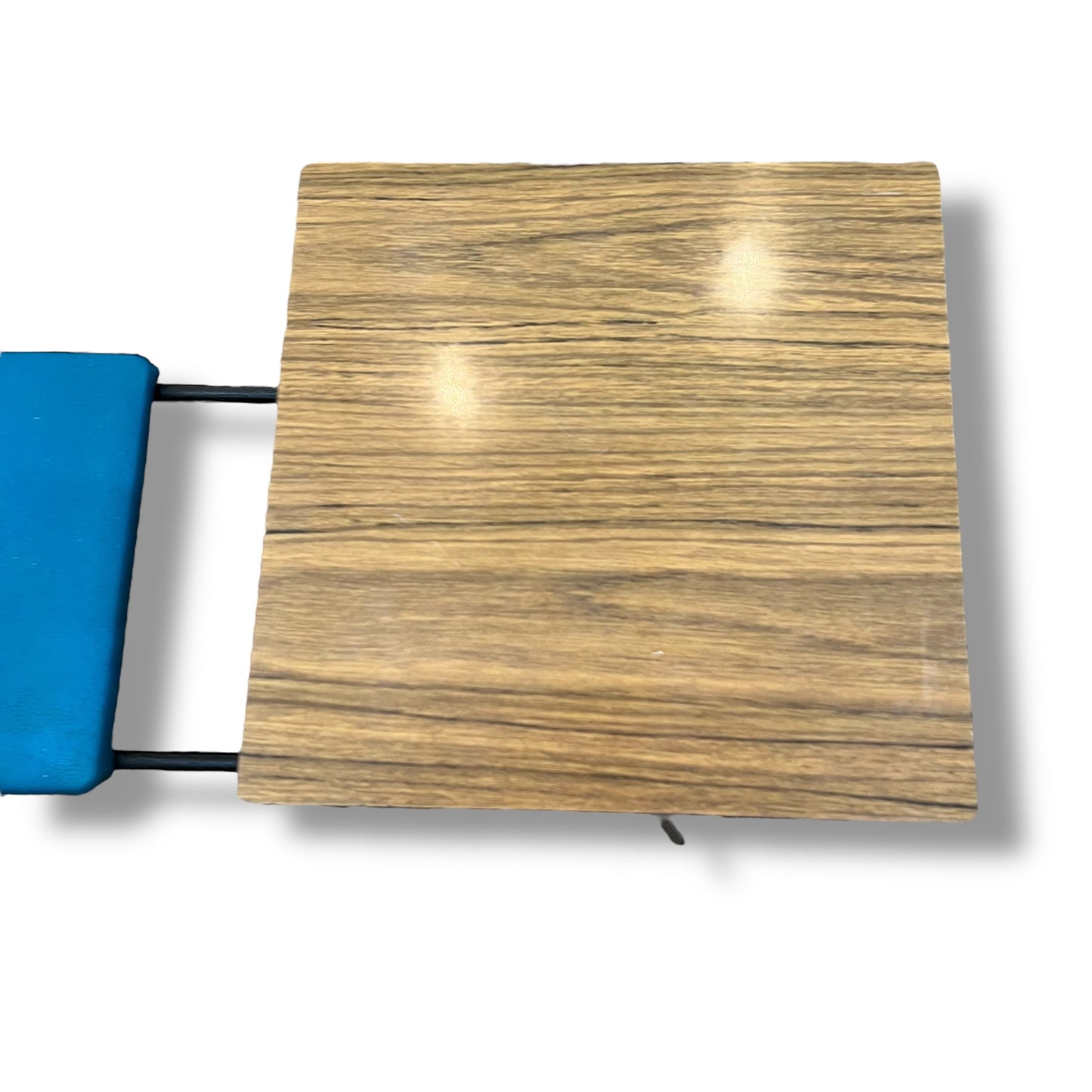 Telephone Table with Blue Vinyl Seat & Laminate Top