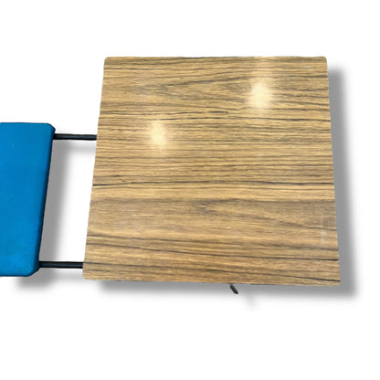 Telephone Table with Blue Vinyl Seat & Laminate Top