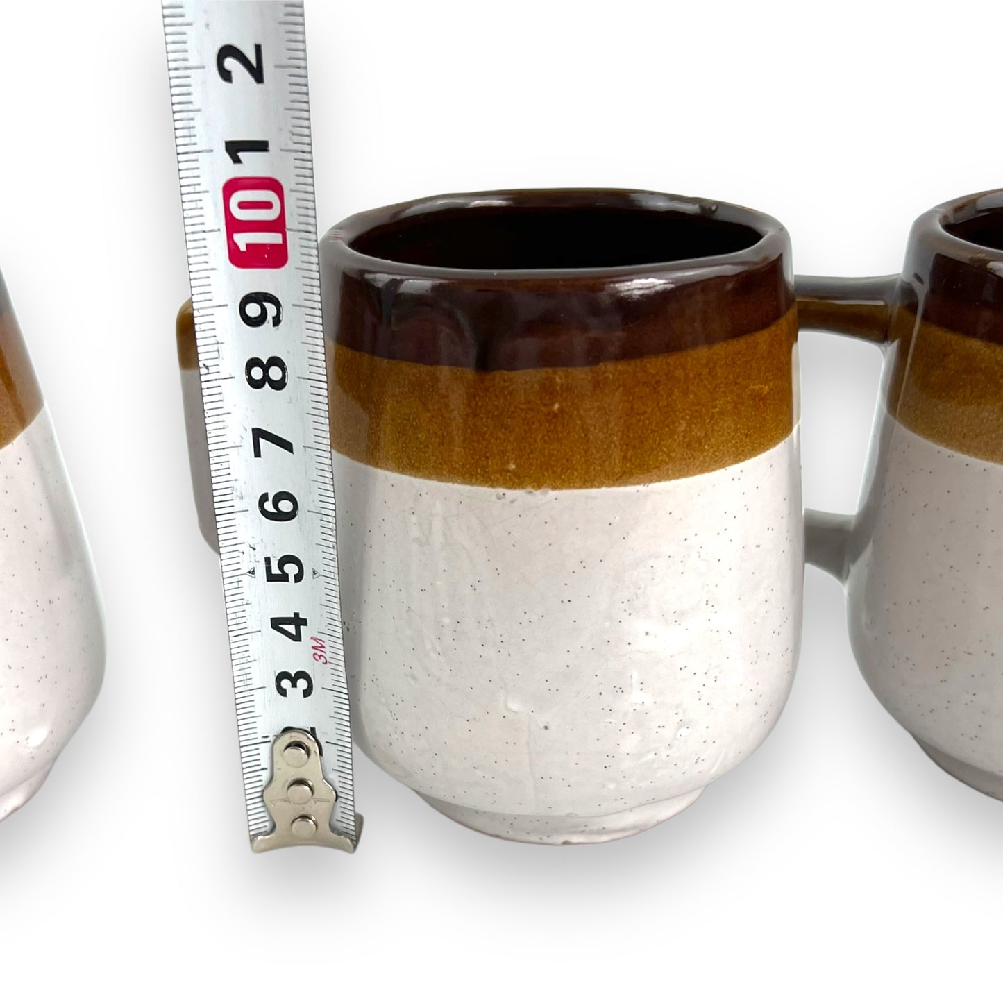 Brown stripe Mug set of 4