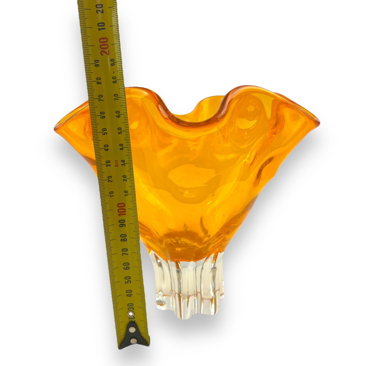 Orange Art Glass Vase
