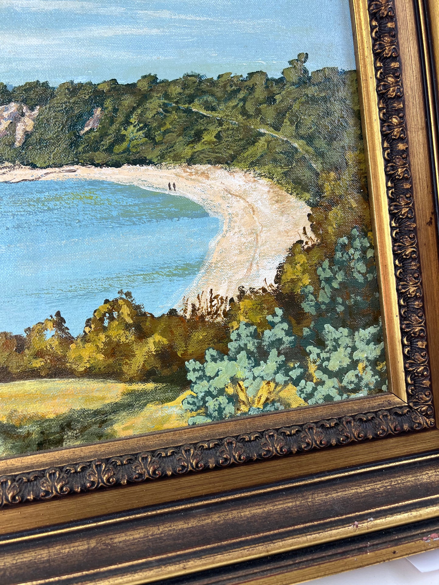 Half Moon Bay, Black Rock Original Coastal Painting- E. Jackson