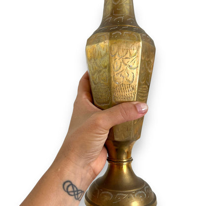 Tall Brass Vase