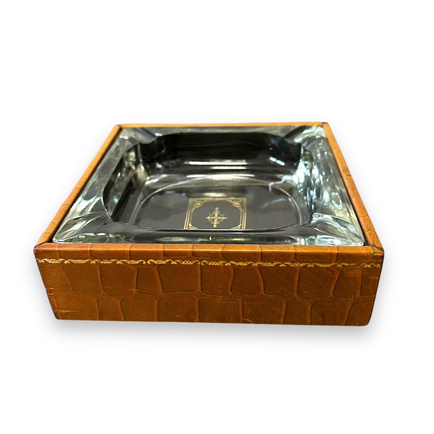 Rodex-Hickok Glass Ashtray in Leather Case – Made in Australia