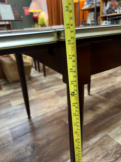 Brown Laminate Drop-Leaf Dining Table