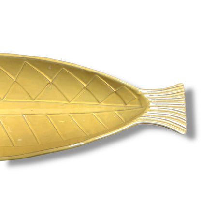 Gabriel Ceramic Yellow Fish Dish — Mid-Century Swedish Design