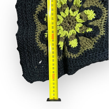 Bright Multicolour Flower Motif Crochet Blanket