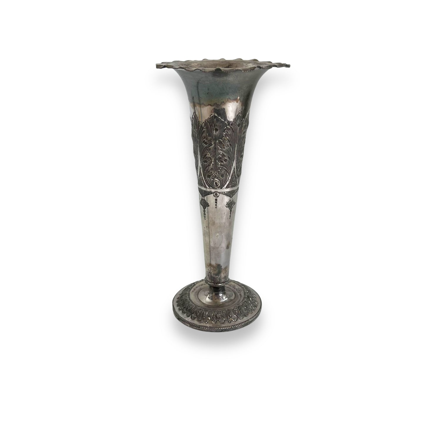 Vintage Thos Webb & Sons Silver-Plated Trumpet Vase