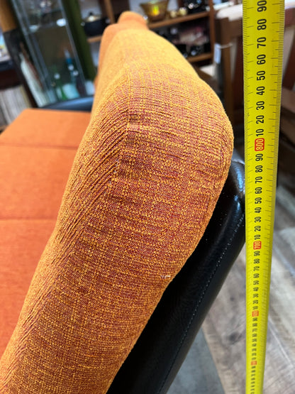 Danish Deluxe Trina 3 Seater Lounge Orange and Black