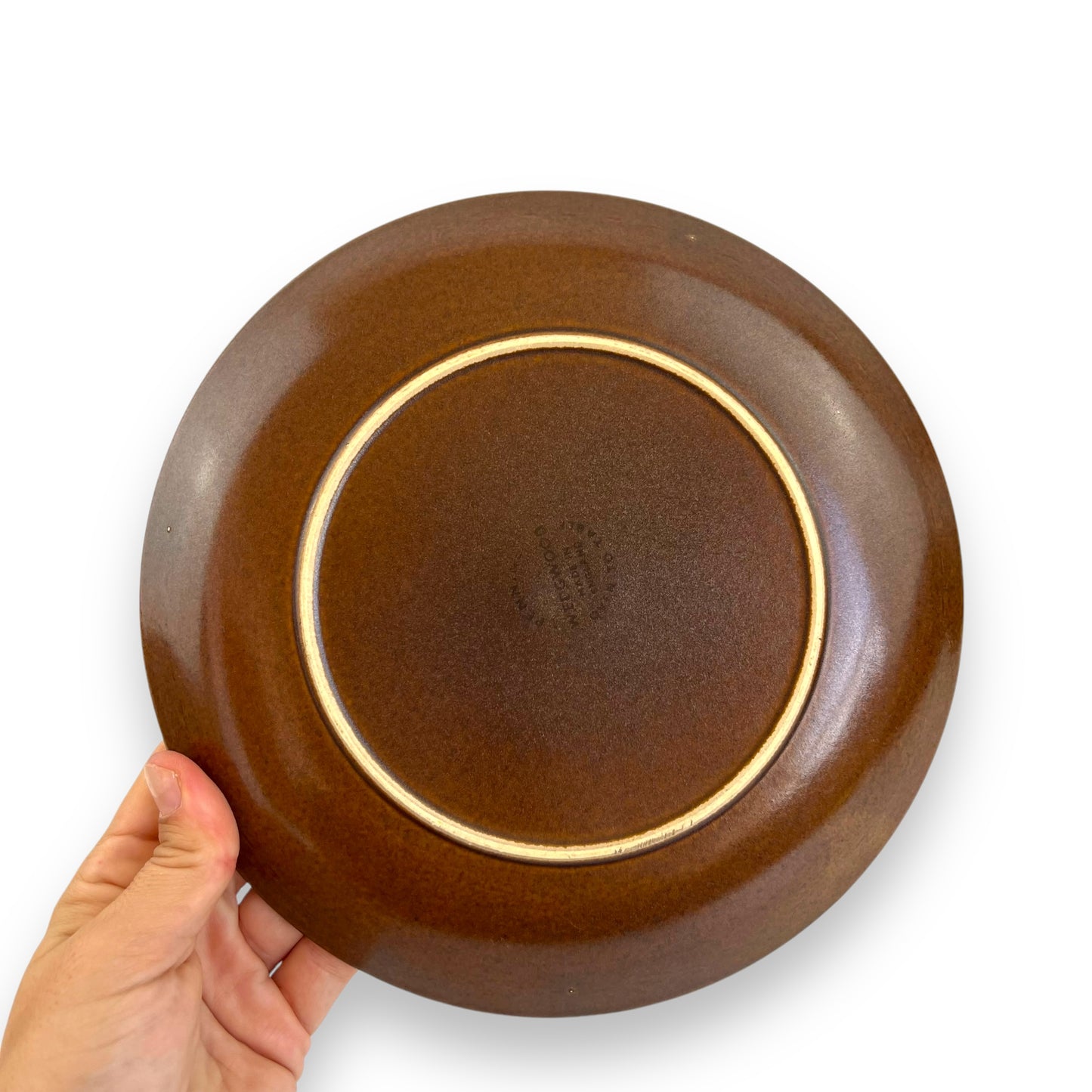 Wedgwood “Pennine” Pattern Dark Brown Round Plate 22.5cm diameter