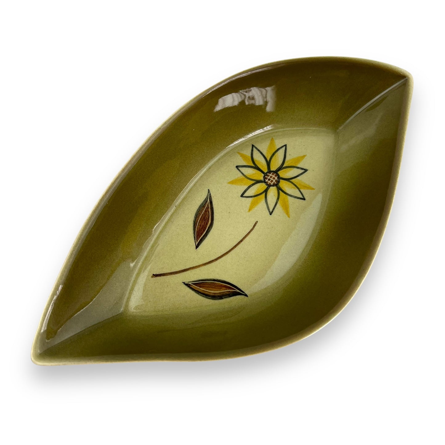 Terra Ceramics Australia Pottery Terama Hand Painted Retro Daisy Dish