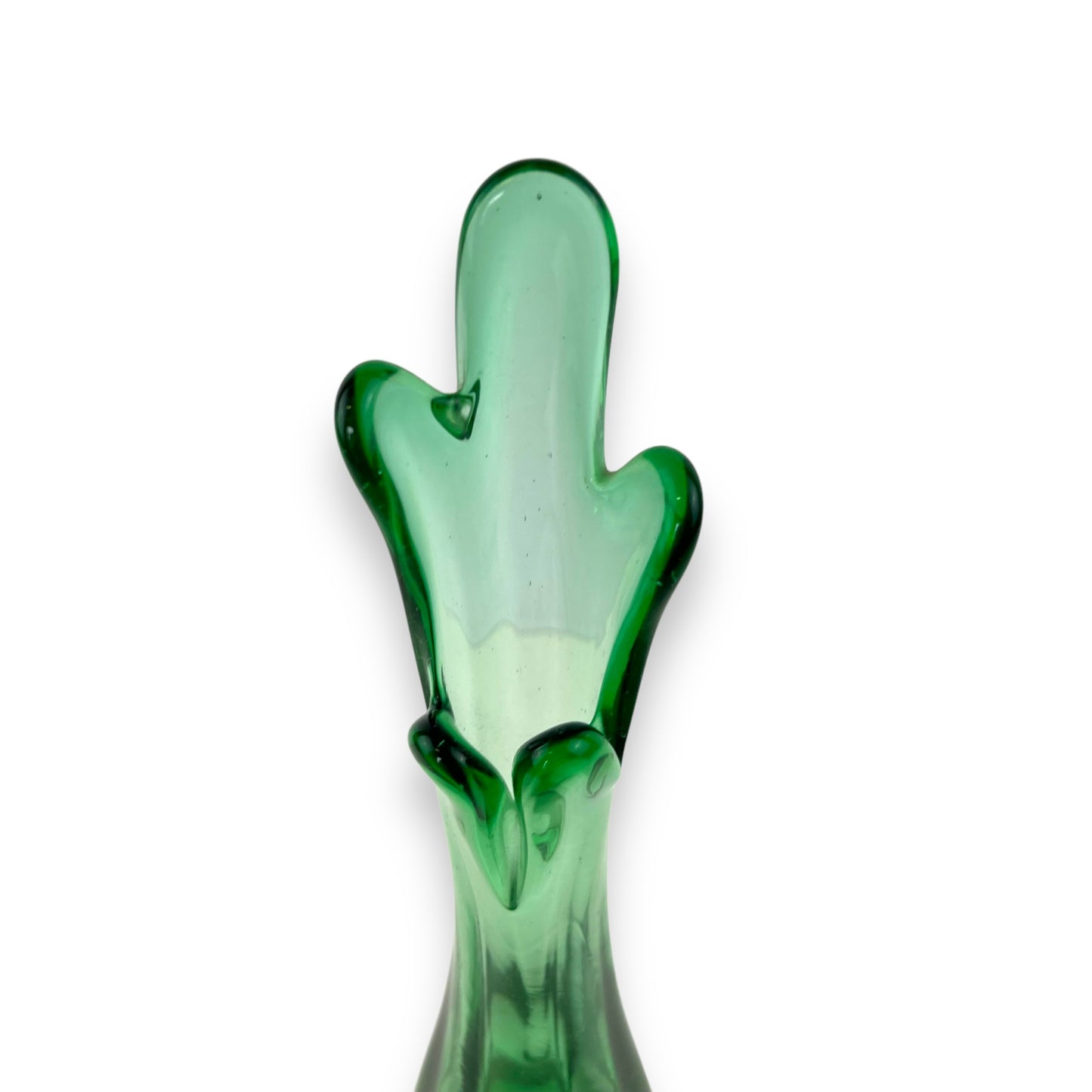 Green Swung Glass Vase