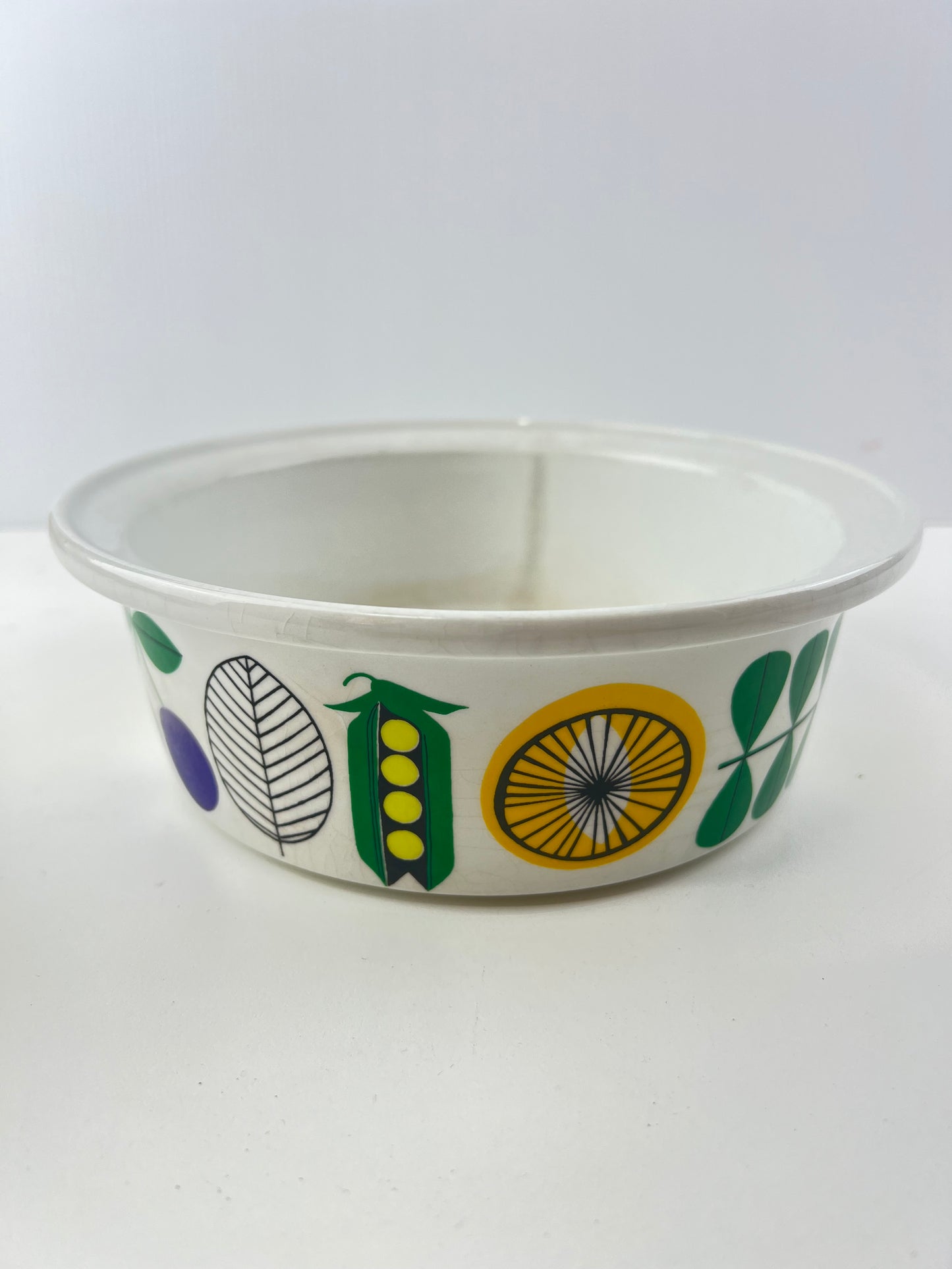 Arabia Finland Colourful Fruit Pattern Serving Bowl