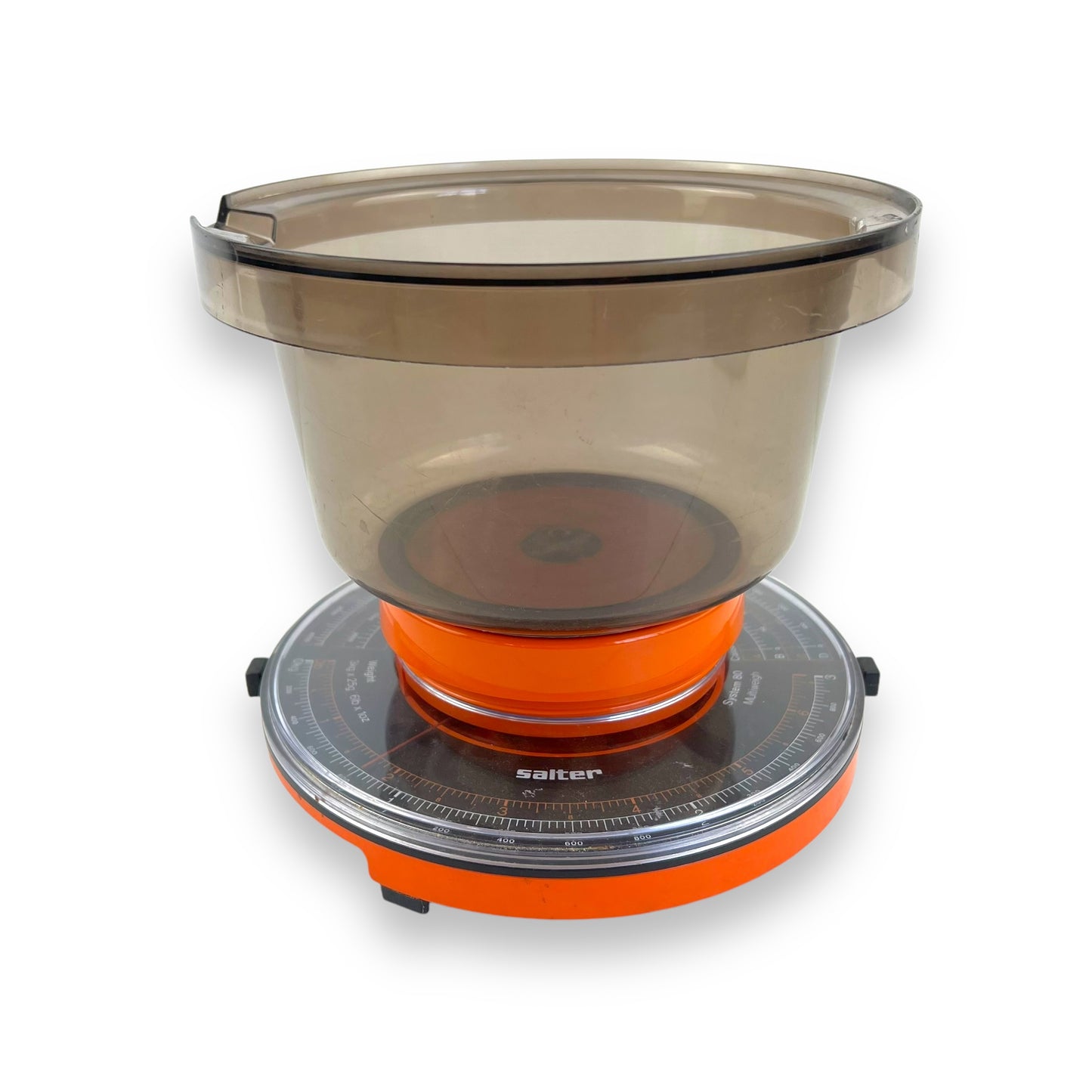 Salter Orange and Black Kitchen Scale with Large Bowl