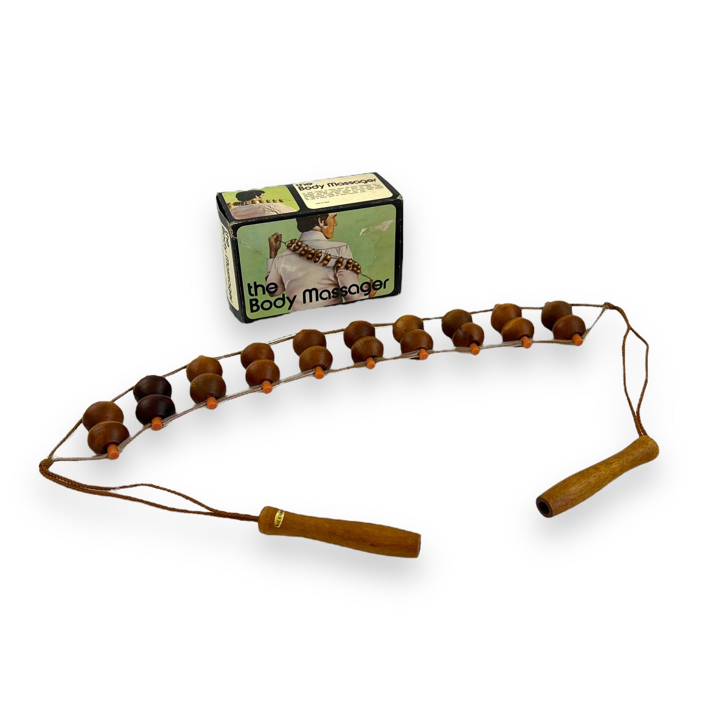 Wooden bead body massager in original box