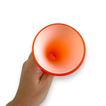 Orange Cased Glass Vase – Vibrant Retro Decor Statement Piece