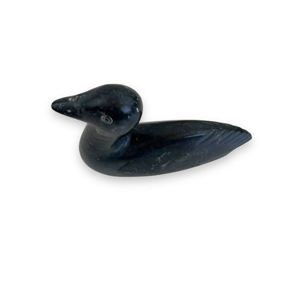 Stone carved duck statue