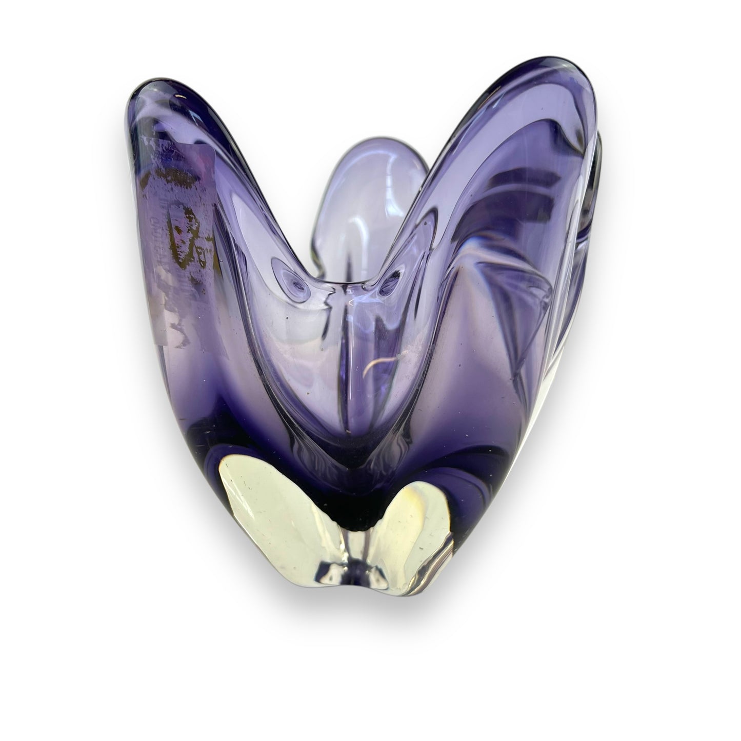 Purple Handkerchief Art Glass Vase