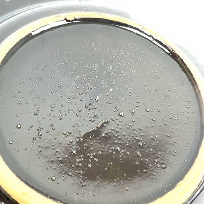 Retro Italian Ceramic Red & Black Ashtray