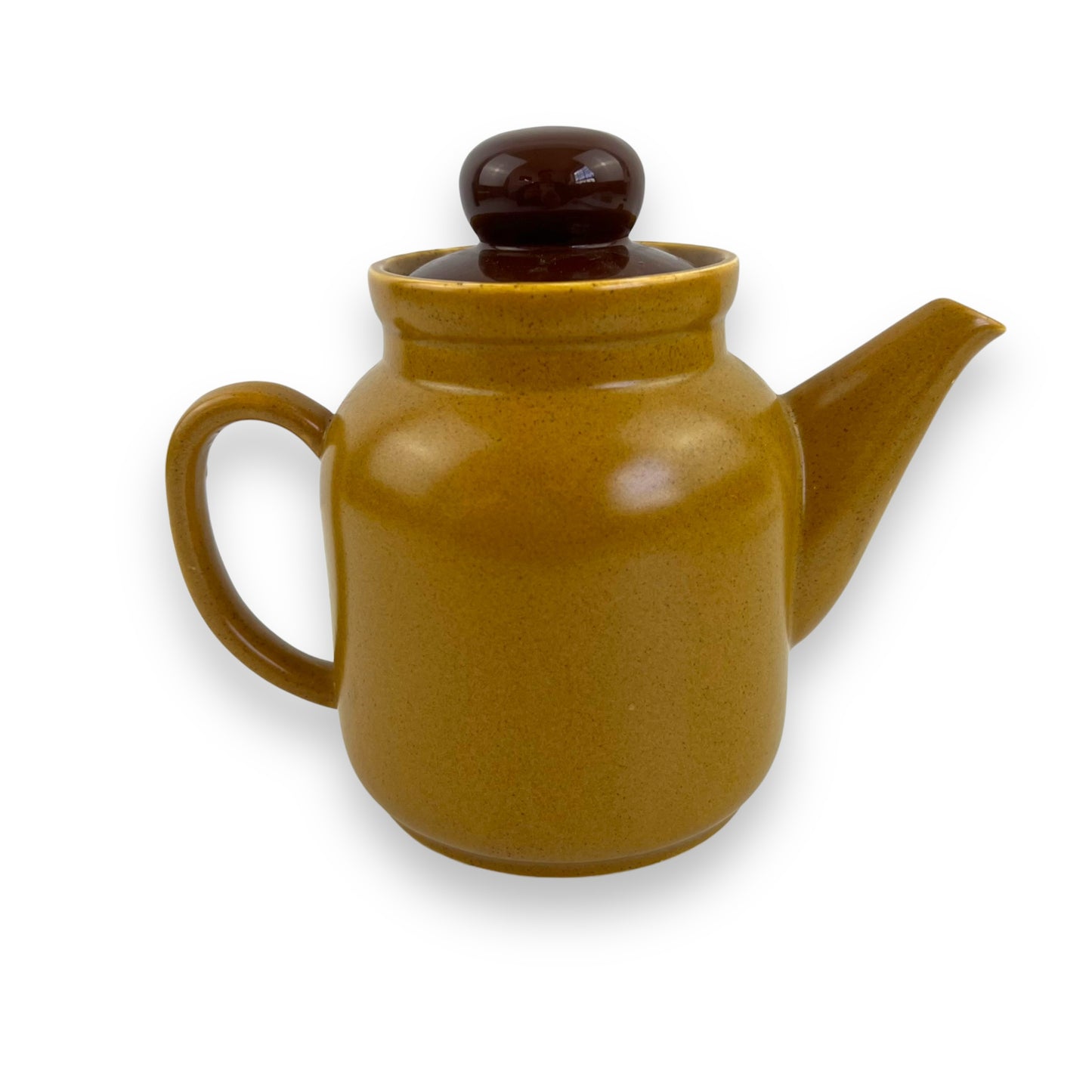 Caramel Coloured Teapot with brown lid - Made in Japan