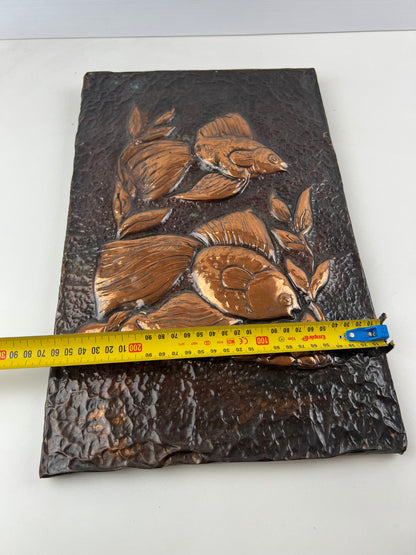 Hand-Hammered Copper Fish Wall Art