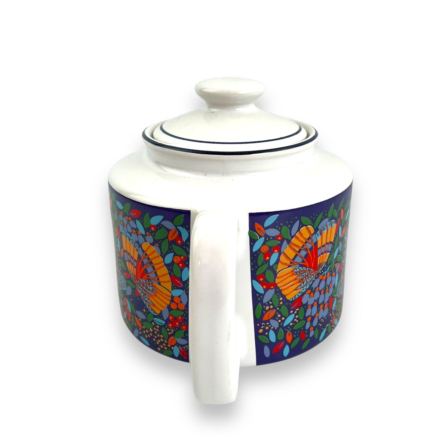 Multi Colour Butterfly Teapot