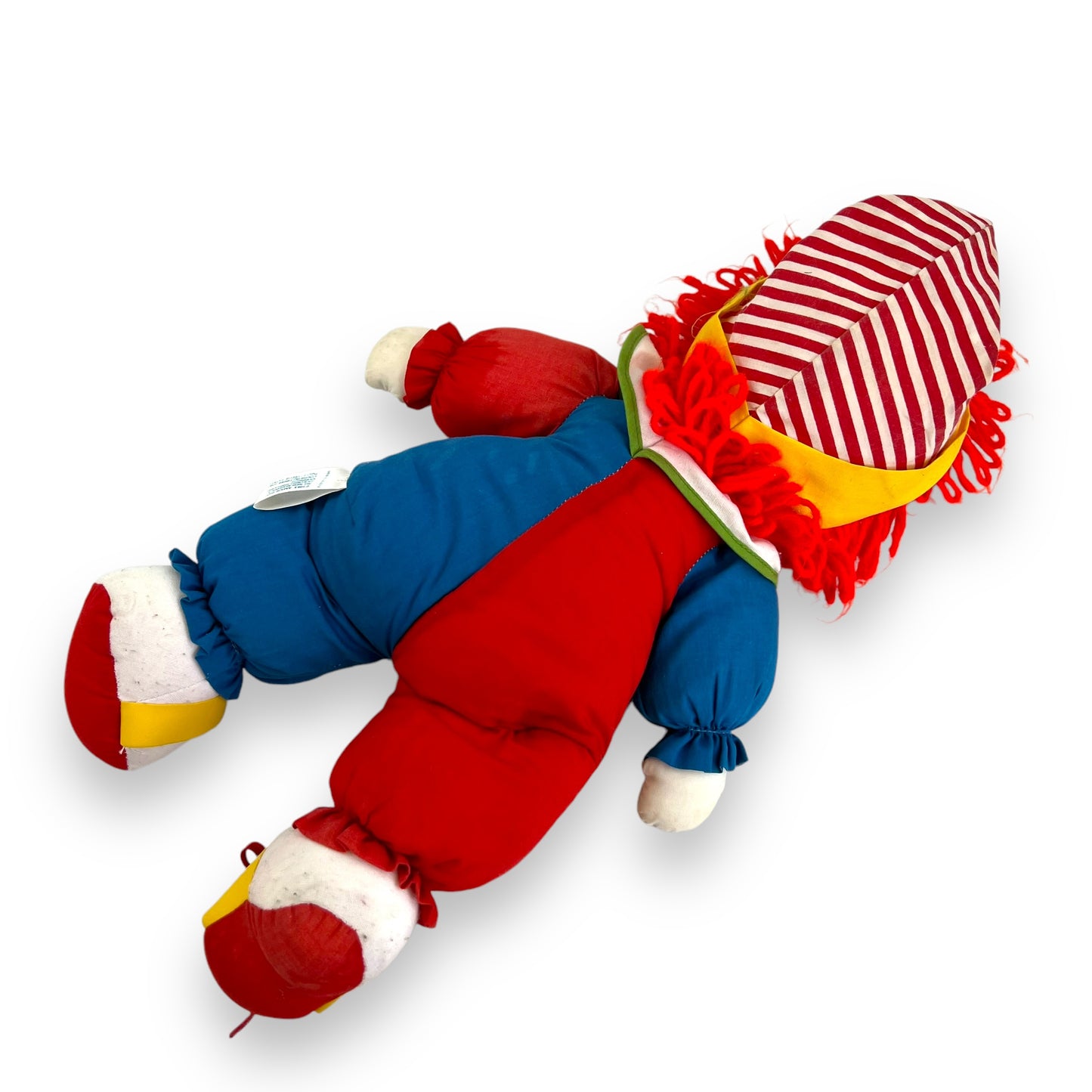 Vintage Amtoy 1983 Clown Learning Plush Doll - Zipper, Tie, Buckle & Snap