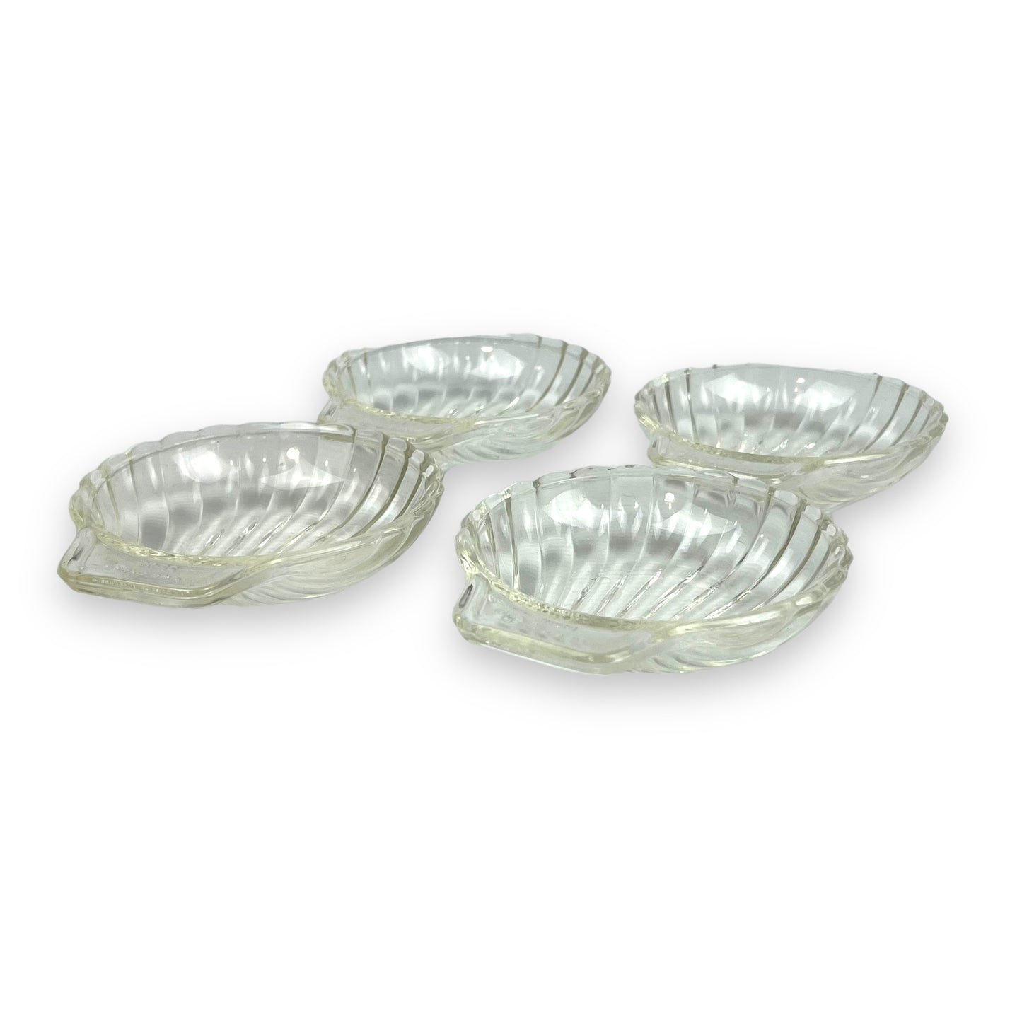 Glass Shell Dish x4 Agee Pyrex