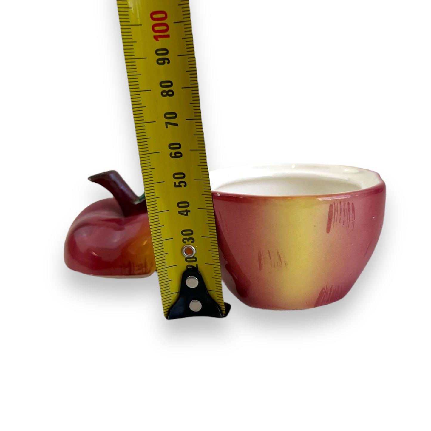 Apple shape condiments bowl with lid