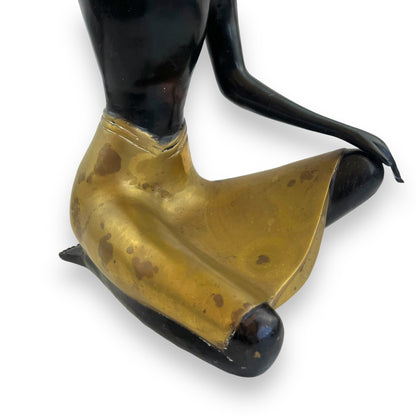 Karl Hagenauer Sitting African Woman Brass Sculpture