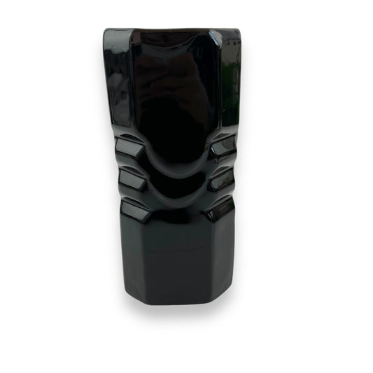 Black Octagon shape Ceramic Vase