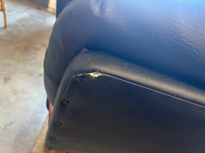 Black Vinyl 3-Seater Sofa by Mayline Furniture (Collingwood VIC) – Solid Timber Frame