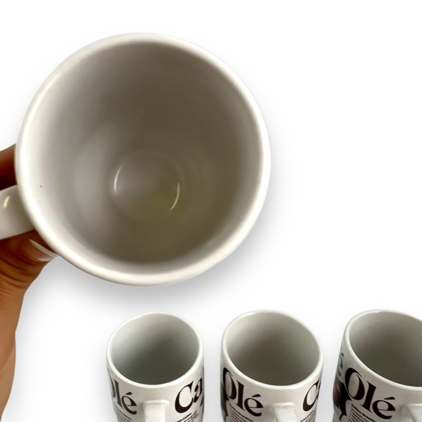 Set of 4 Vintage “Café Olé” Footed Mugs - KOFEE Collection