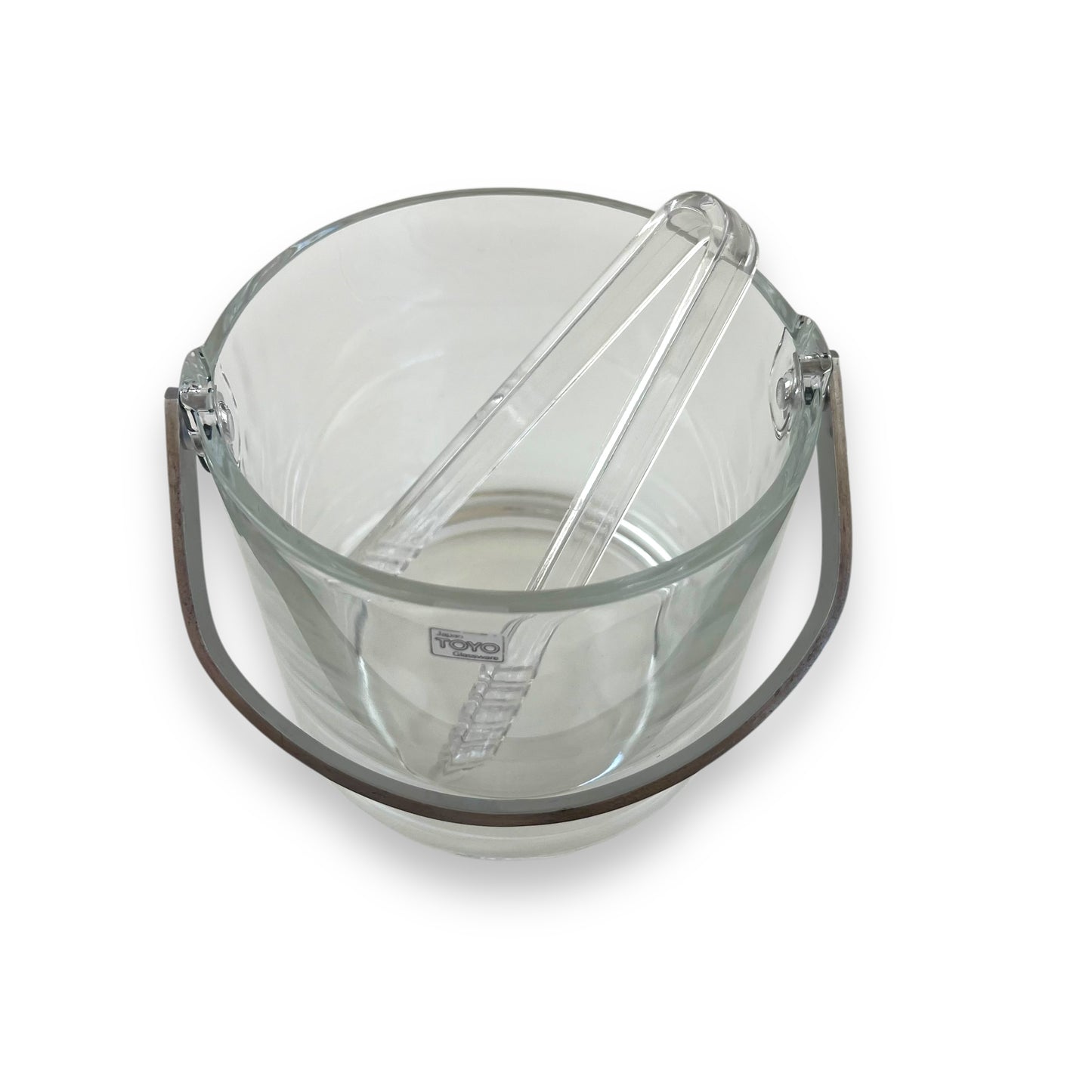 Toyo Sasaki Glass P-12601-JAN Ice Bucket with tongs