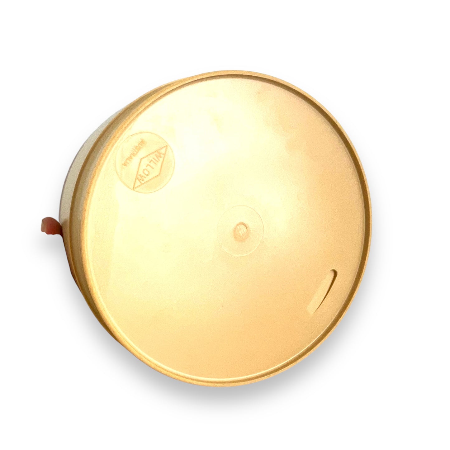Beige & Maroon “Tea” Plastic Canister by Willow Australia