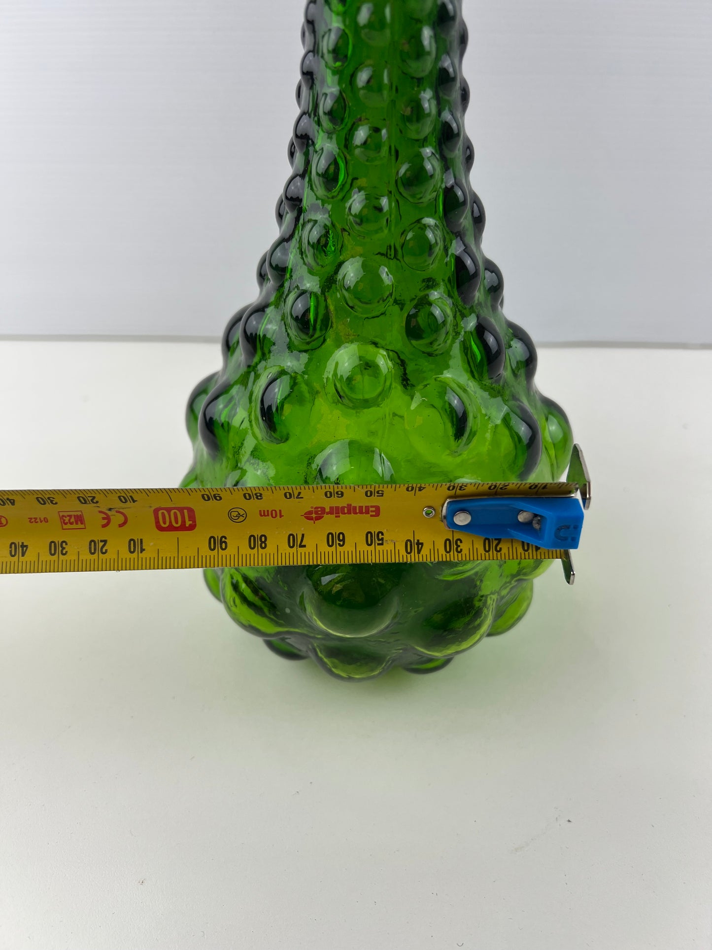 Italian Empoli Green Glass Genie Bottle