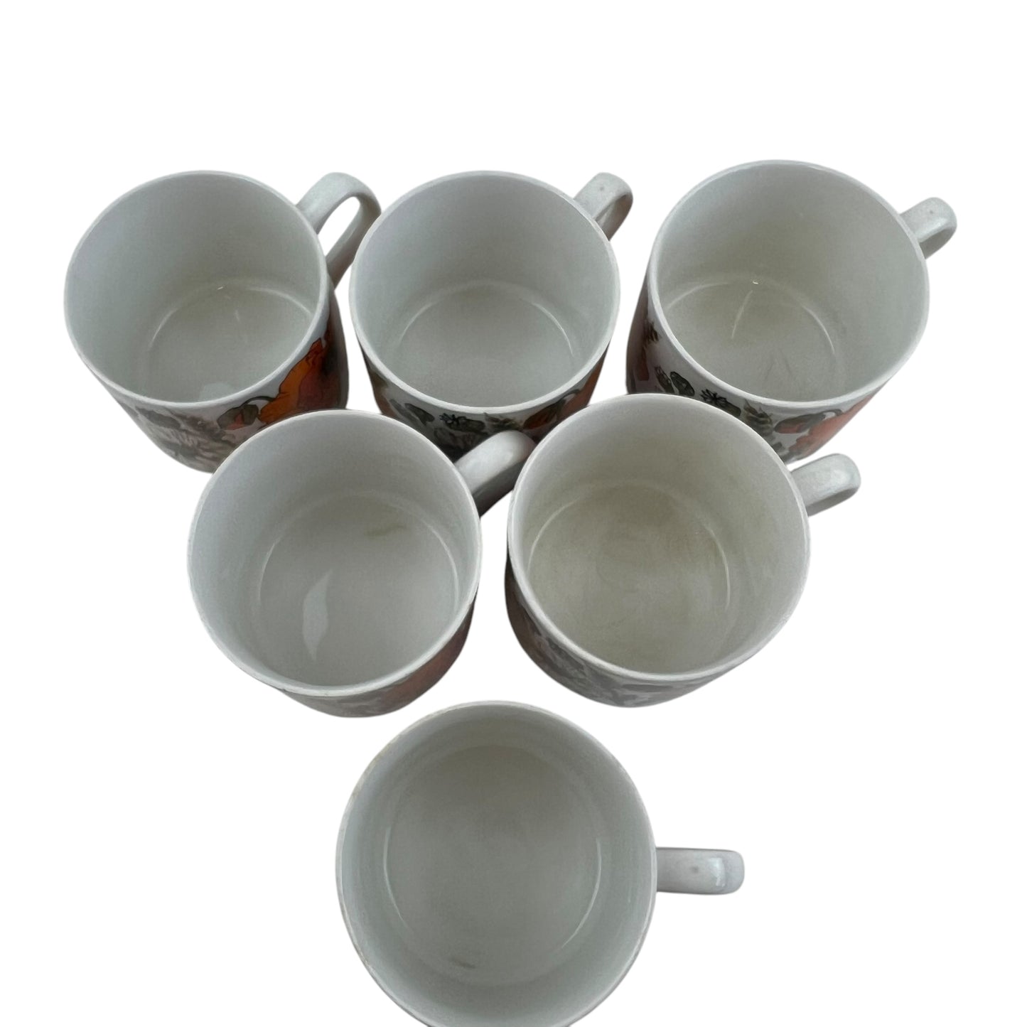 J & G Meakin Studio England “Poppy” Set of 6 Teacups