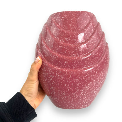 Pink 80s speckled Vase