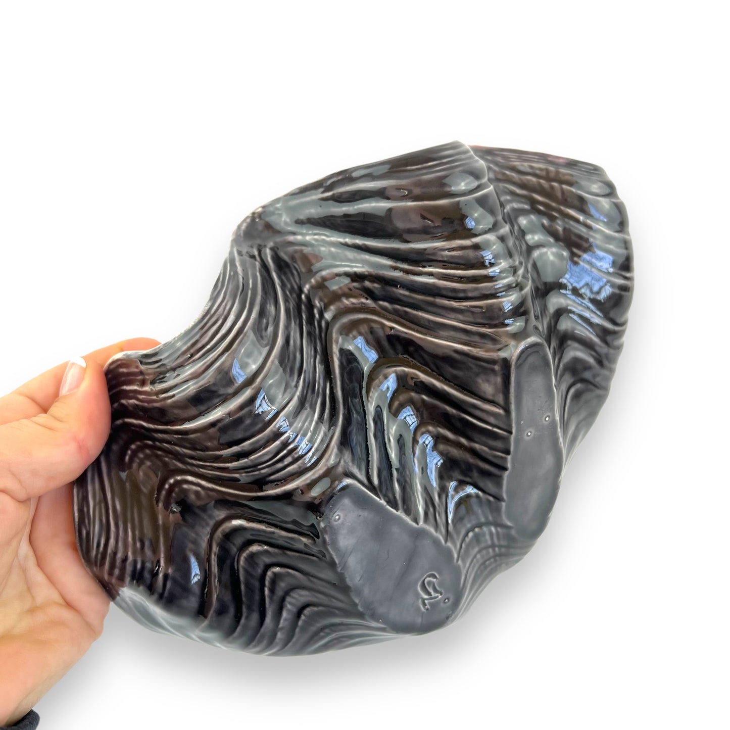 Pink & Black Clamshell Bowl