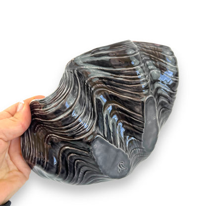 Pink & Black Clamshell Bowl