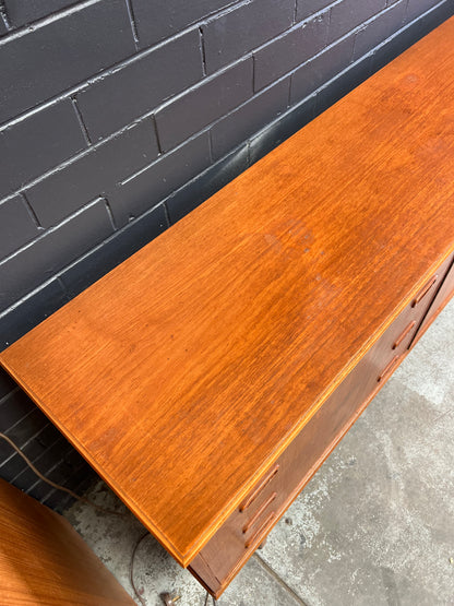 Mid-Century Teak Sideboard with Drawers & Cupboard Storage