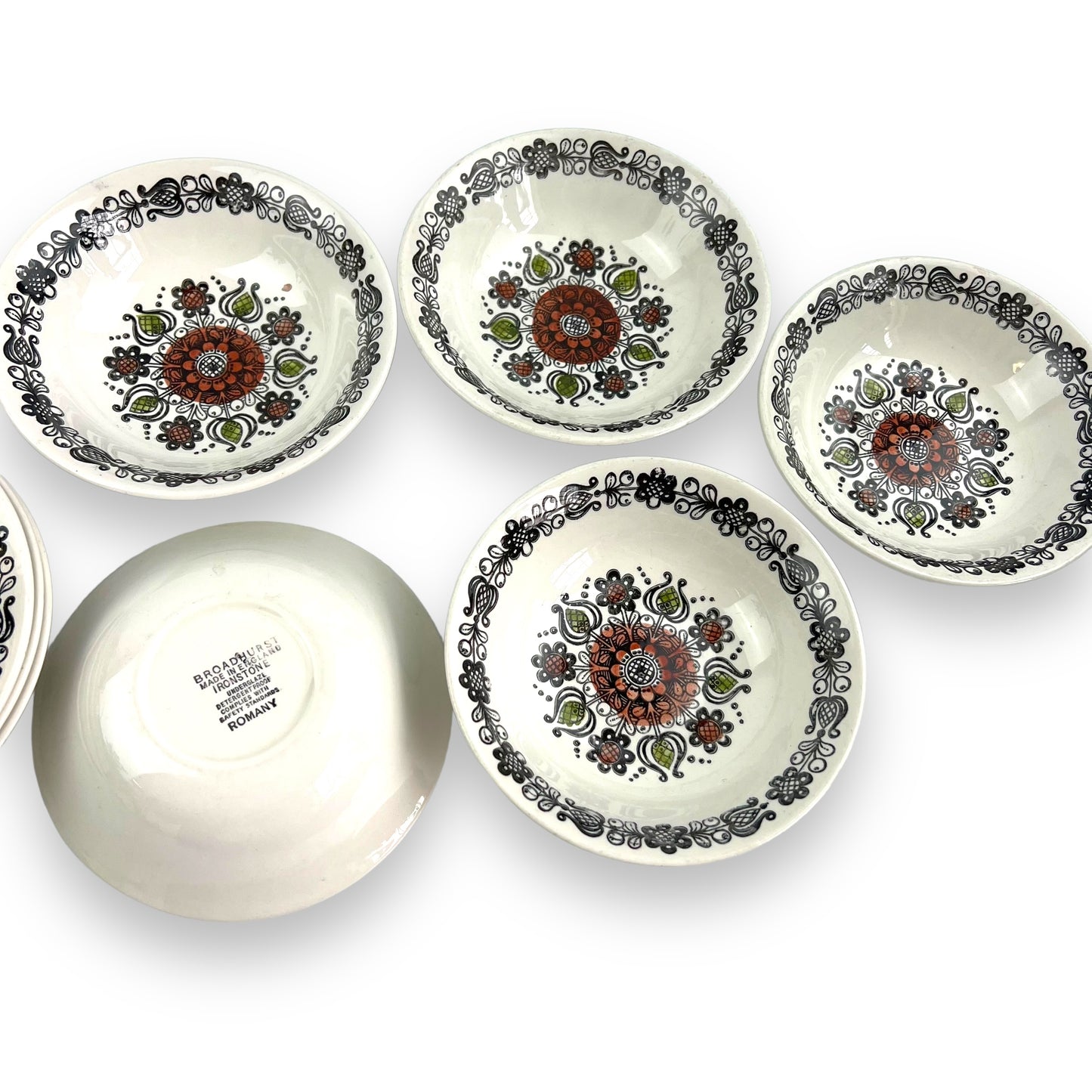 Broadhurst Side Plates x4 & bowls x5
