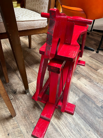 Red Wooden Rocking Horse
