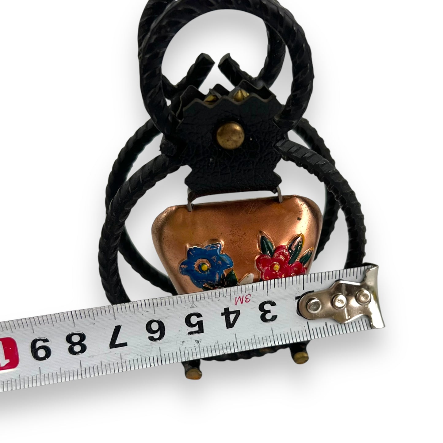 Napkin Holder with Hand-Painted Brass Cow Bell