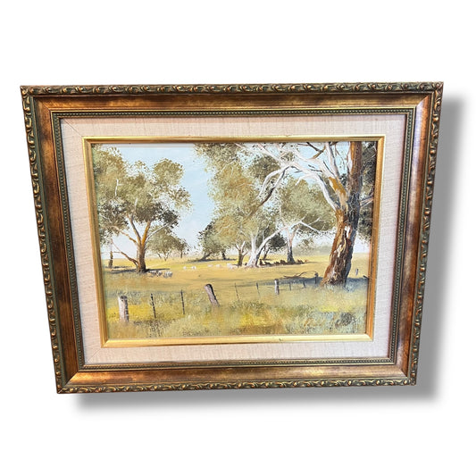 Philip Baker “South of Tocumwal” – Original Australian Pastoral Landscape