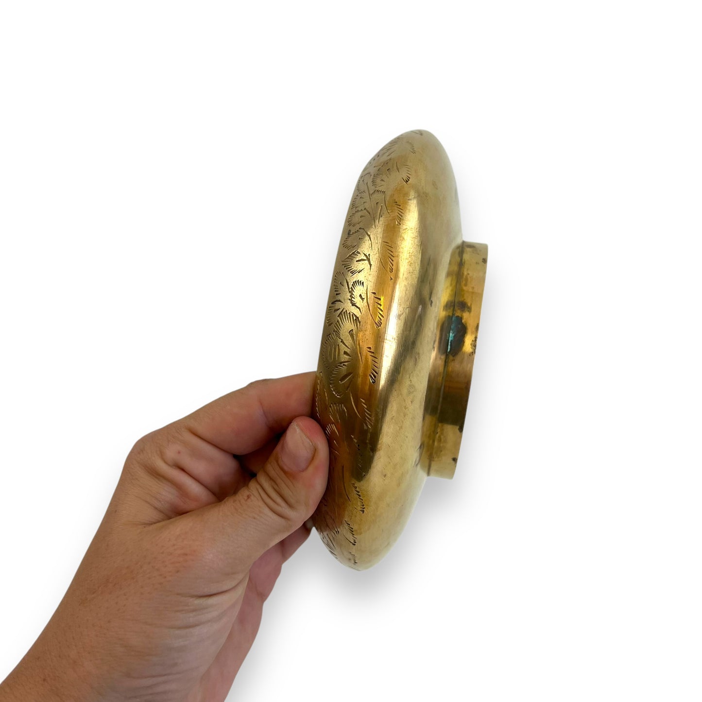 Round brass bowl