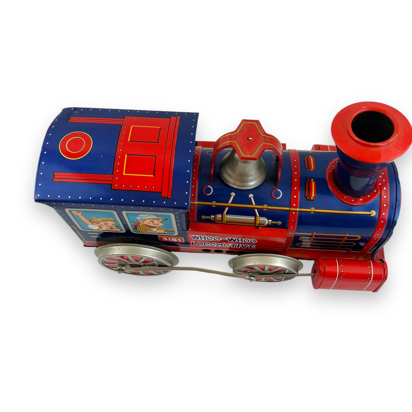 “Whoo-Whoo Locomotive” Tin Toy Train with Bell