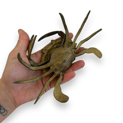 Brass crab ashtray/trinket box