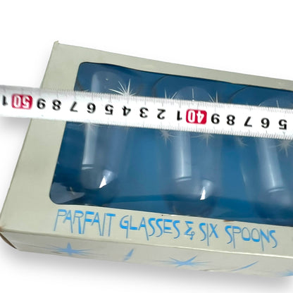 Atomic Star Parfait Glass & Spoon Set New In Box
