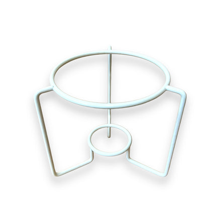 White Metal Fondue Tealight Candle Holder